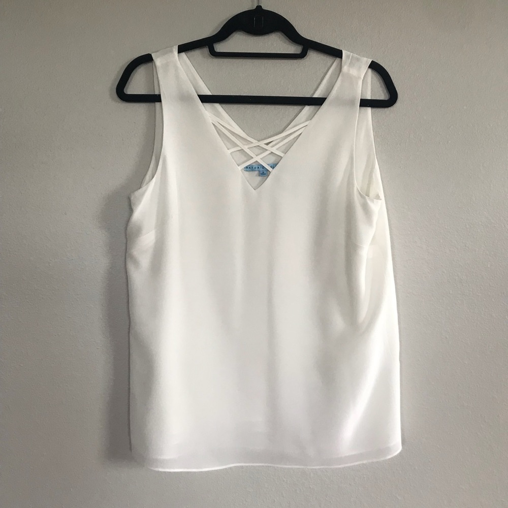 ANTONIO MELANI White Sleeveless Blouse